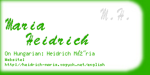 maria heidrich business card